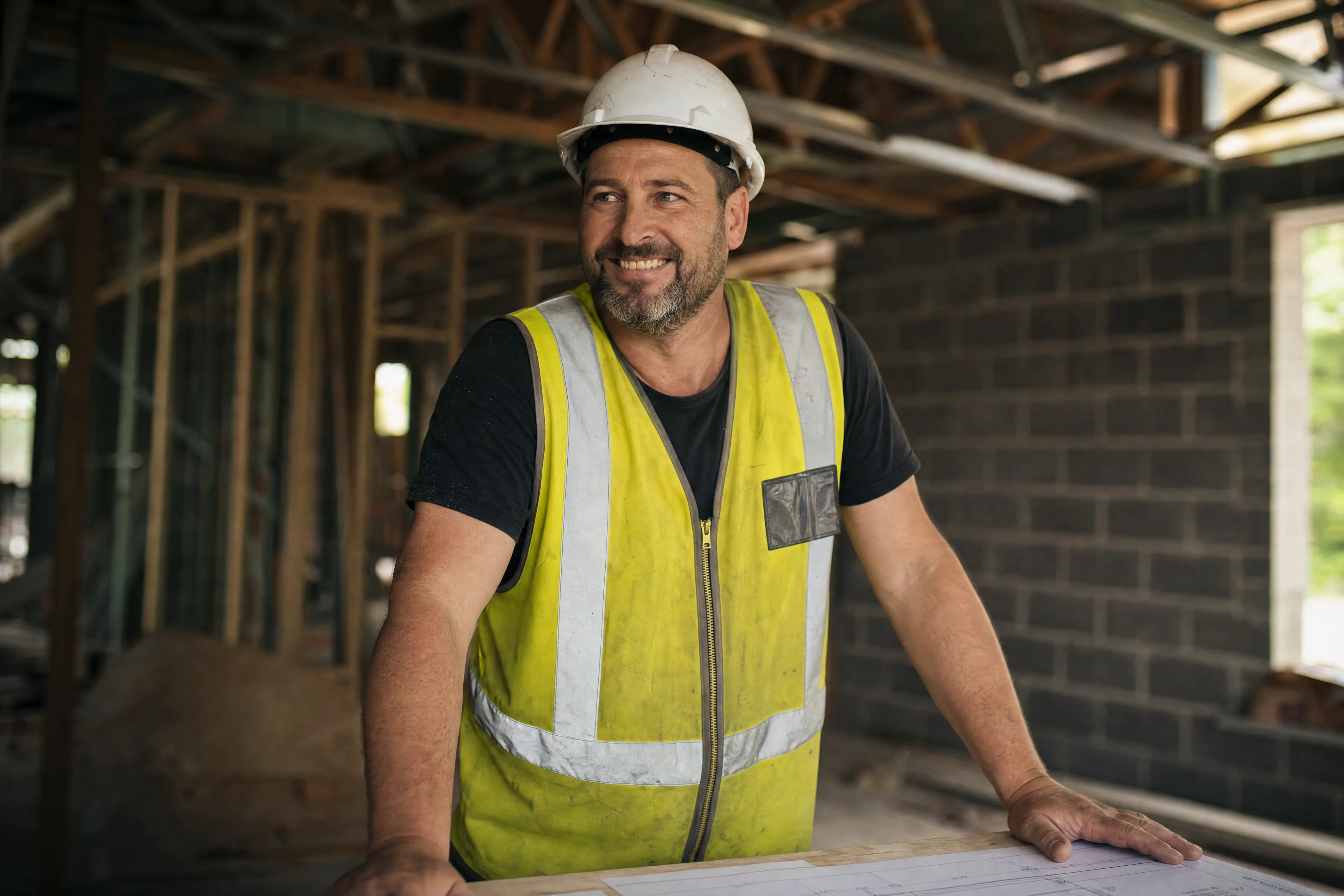Brisbane builder on a residential site