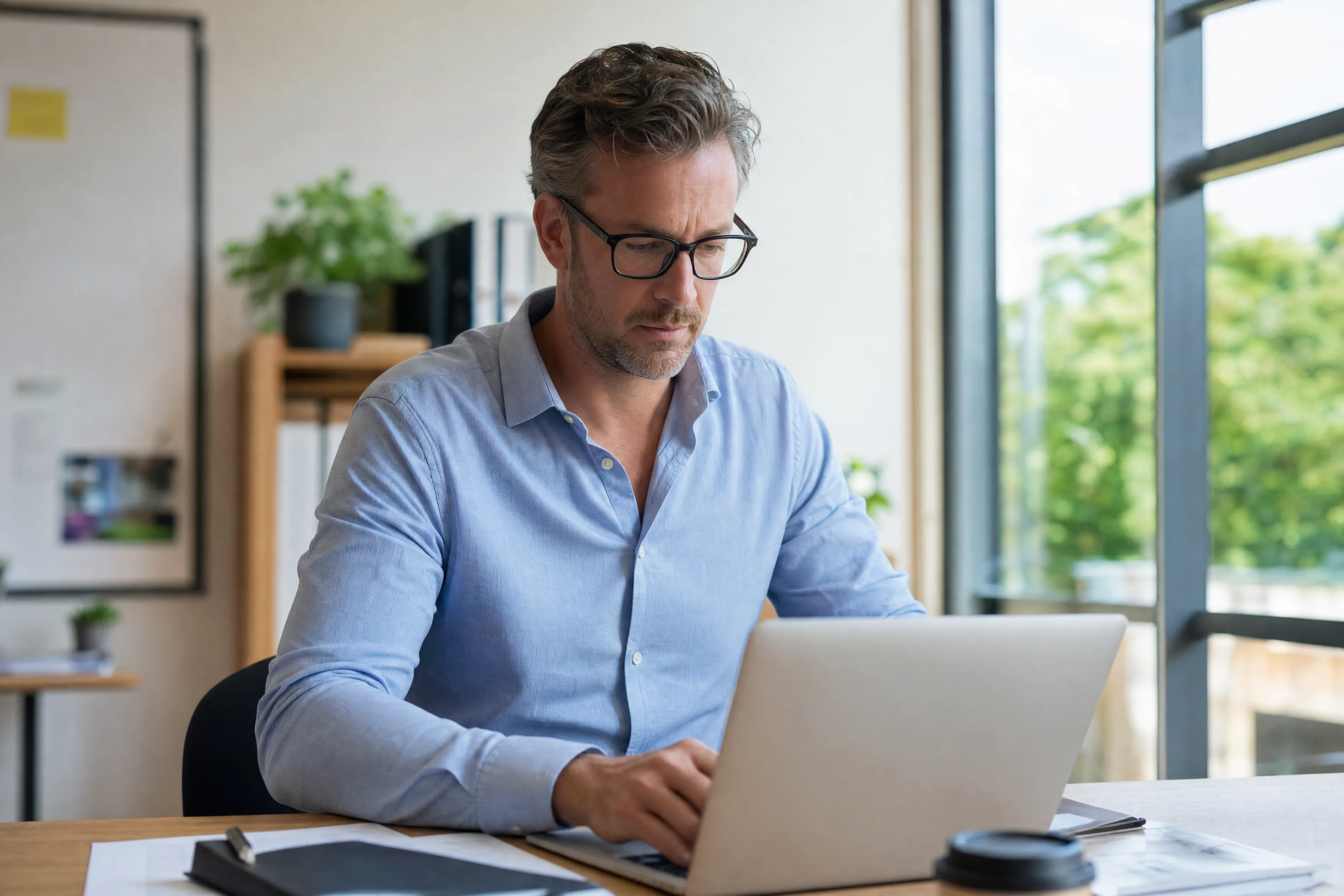 Specialist reviewing funding rates