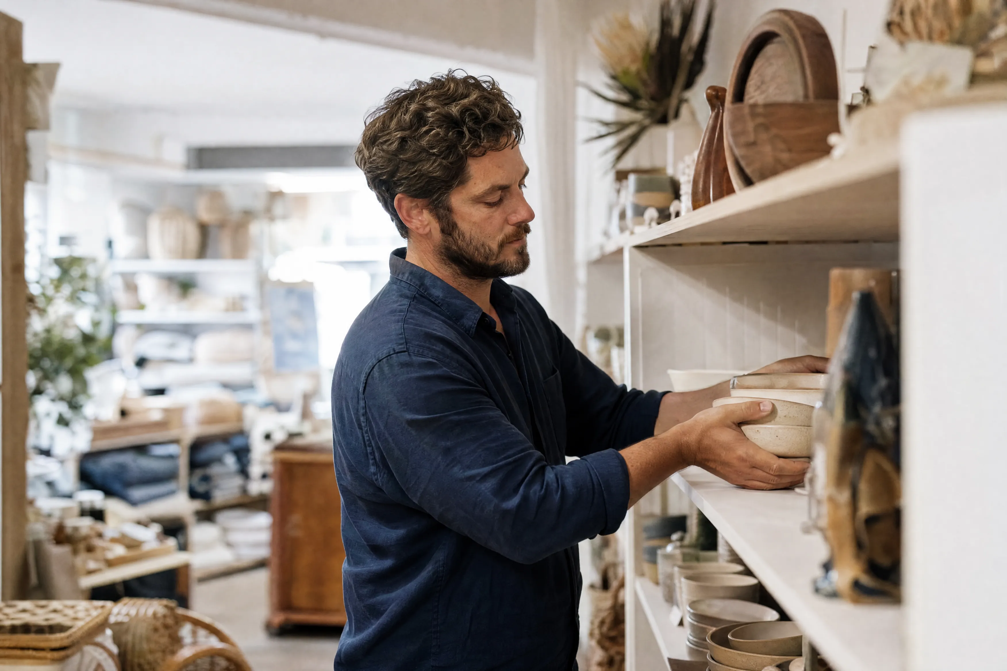 Perth retailer restocking his homewares store