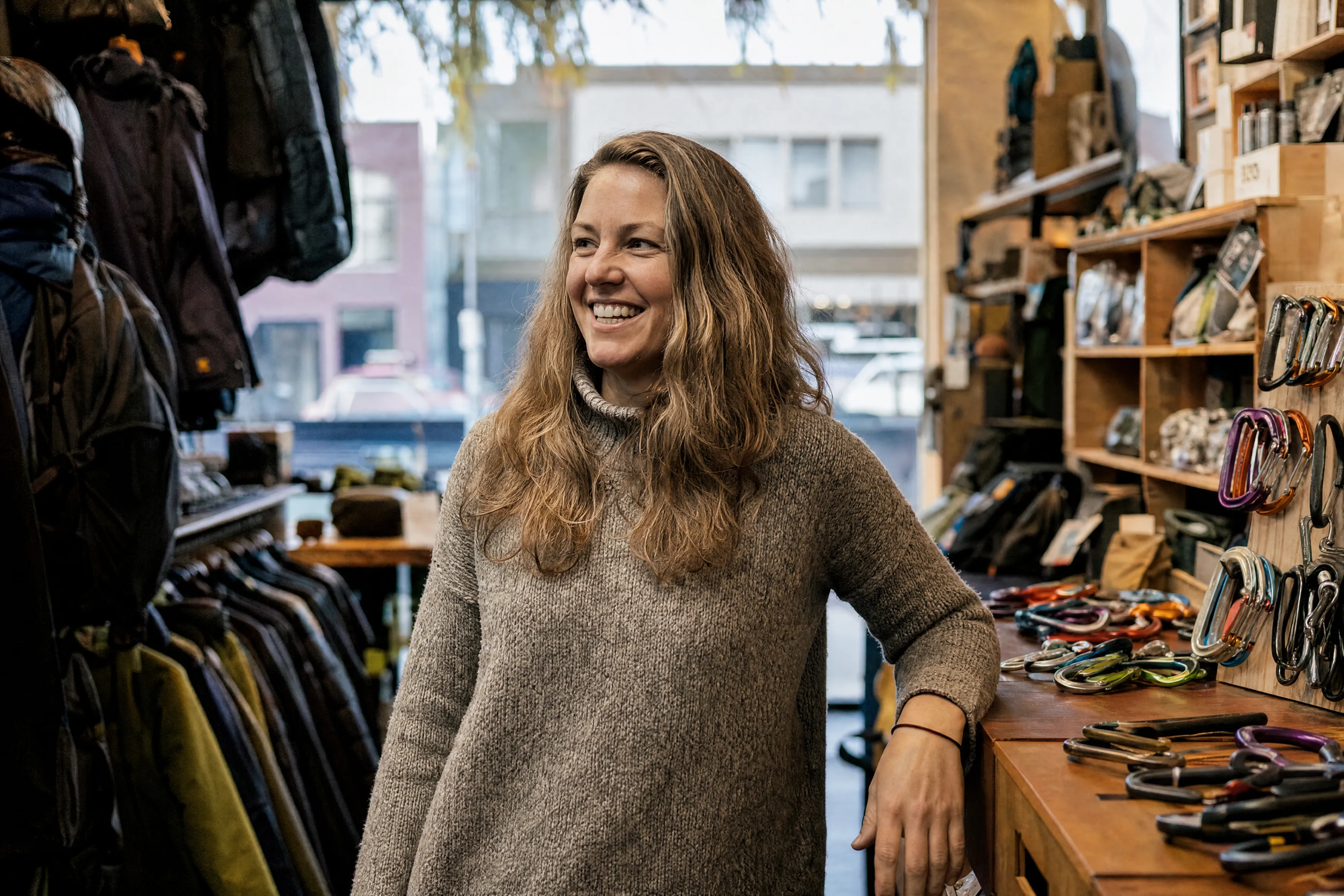 Melbourne retailer in her outdoor gear store